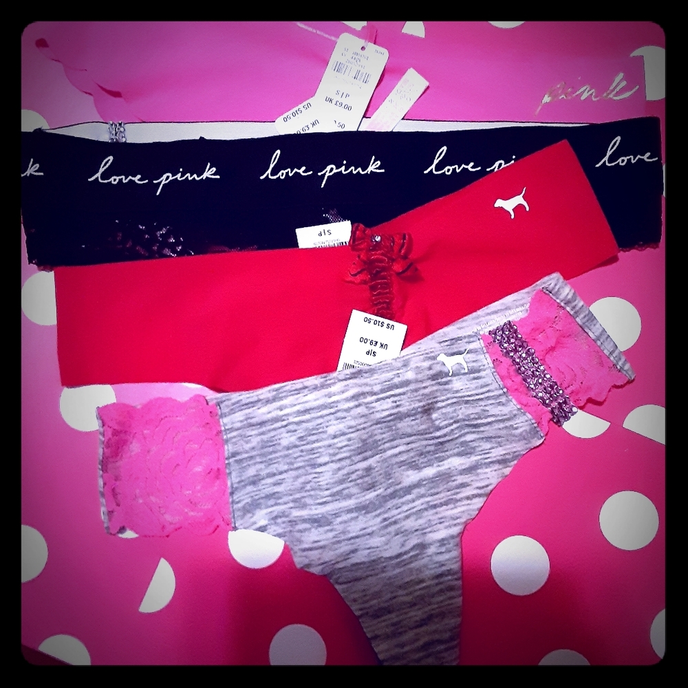 New Pink Victoria's Secret 4Pack Unders Size SW